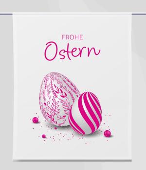 Ostern-moderna-magenta, Scheibenhänger eckig